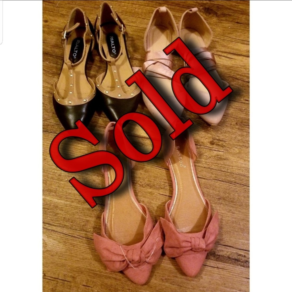 Set of 3 Flats Size 6